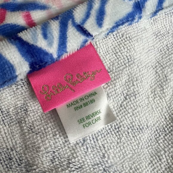 Lilly Pulitzer Towel Backpack Kaleidoscope Coral Beach Pool Vacation Pink Blue - Picture 6 of 8